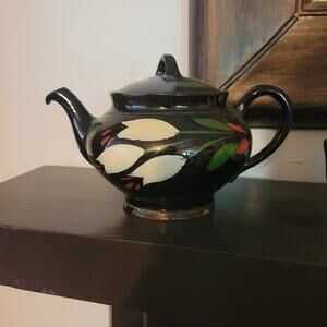 Royal Canadian Art Pottery clay Hand Painted tea Pot repaired handle